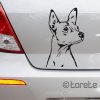 American Hairless Terrier Amerikanischer Nackthund Americký bezsrstý teriér Amerykański Bezwłosy Terier Amerikai meztelen terrier sticker autoaufkleber aufkleber nalepka