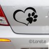 Heart and Paw sticker - Nálepka srdce pac - Aufkleber Herz und Pfote