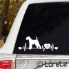 Airedale Terrier  sticker - Erdelteriér nálepka-Airedale Terrier Aufkleber