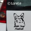 Welsh Corgi Pembroke nálepka-Welsh Corgi Pembroke Aufkleber sticker  naklejka na samochód    autómatrica  autocollant de voiture
