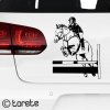 Kun Parkur nalepka -Show jumping horse sticker - Springreiten aufkleber