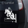 Kun Parkur nalepka -Show jumping horse sticker - Springreiten aufkleber