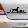 Štýrský brakýř nálepka - Styrian Coarse-haired Hound sticker - Steirische Rauhhaarbracke aufkleber - Štajerský durič lepka