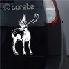 European fallow deer sticker - danek nalepka - Damhirsch aufkleber -