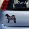 Americká Akita nálepka-Amerikanische Akita Aufkleber