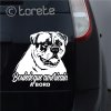 Bouledogue américain autocollant de voiture