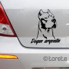 Dogue argentin autocollant de voiture