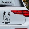 bily svycarsky ovcak nalepka White Swiss Shepherd Dog Weißer Schweizer Schäferhund
