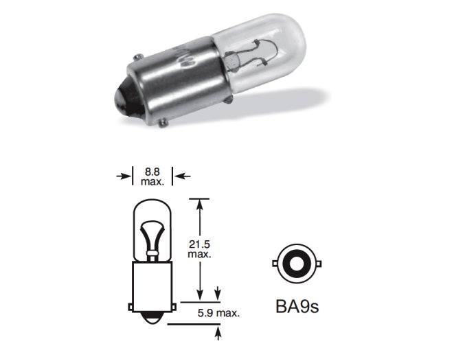 12V 4W Ba9s, Osram