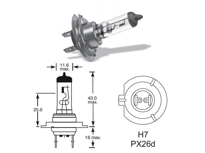 24V H7 70W PX26d, Osram