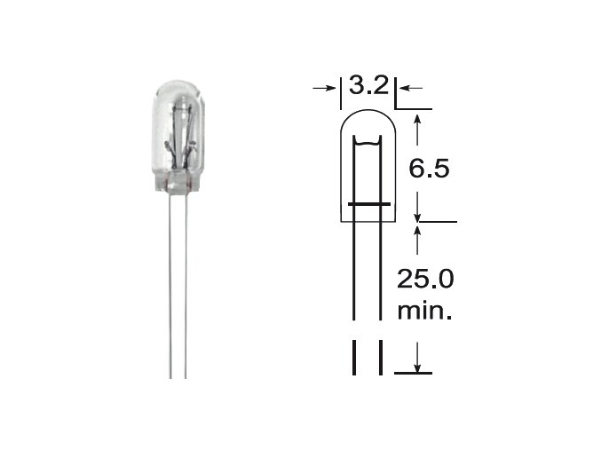 12V 30mA T1 3,2 x 6,5, Elta