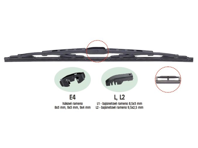 standardní truckový stěrač 20"/510mm