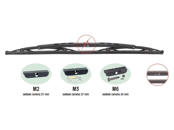 standardní truckový stěrač 36"/900mm, sedlo