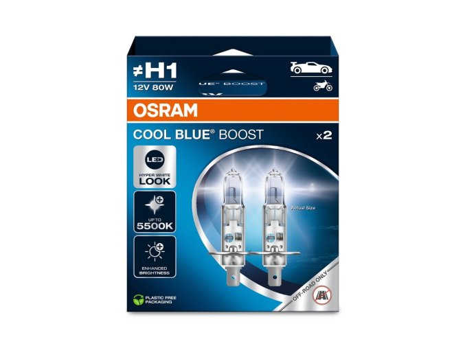 [62150CBB 2HB] 12V 80W P14,5s COOL BLUE BOOST BOX 02 Osram Ecopack