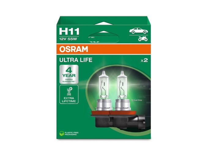 [64211ULT 2HB] 12V 55W PGJ19 2 H11 ULTRA LIFE Box 02 OSRAM Ecopack