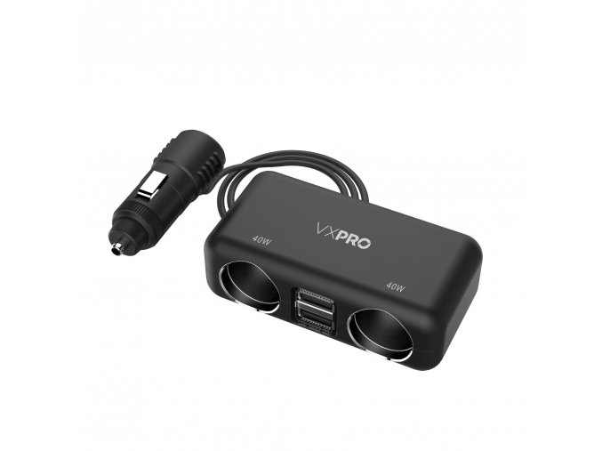 Rozdvojka do zásuvky zapalovače s 2x USB