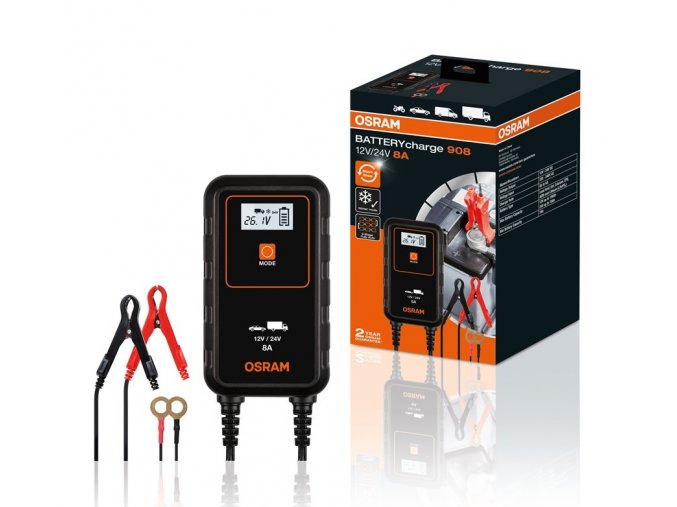 BatteryCharge 908 - 8-ampérová inteligentní nabíječka, Osram