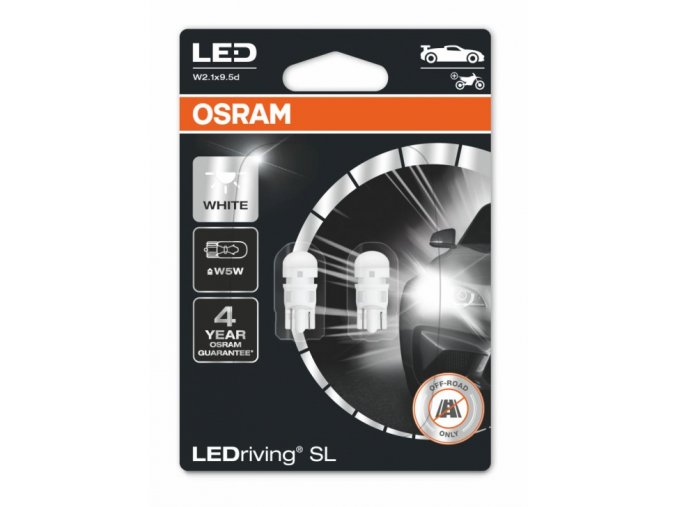 12V 5W celosklo W5W LED Osram, blistr (2ks), Osram