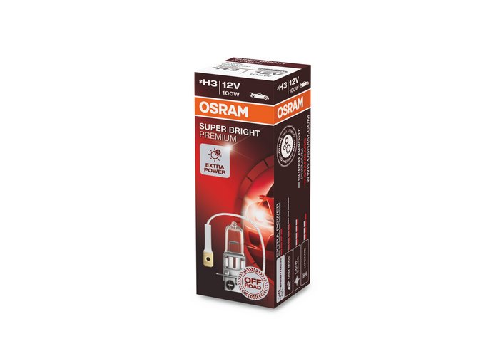 12V H3 100W Pk22s Super Bright Premium, Osram