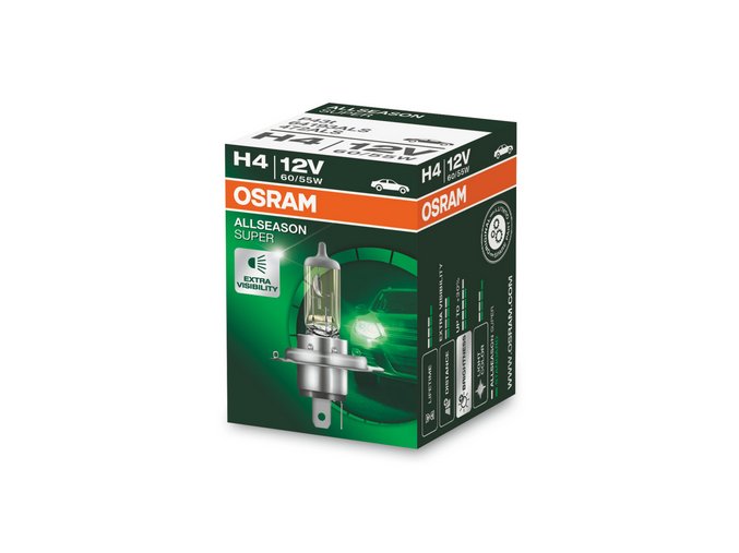 12V H4 60-55W P43t All Season +30%, Osram