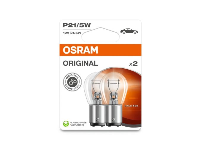 [7528 2BL] 12V 21 5W P21 5W BAY15d Osram Blister 02 Ecopack