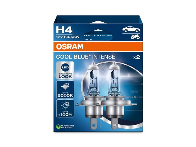 [64193CBN 2HB] 12V 60 55W P43t H4 COOL BLUE® INTENSE (NEXTGEN) BOX 02 Osram Ecopack