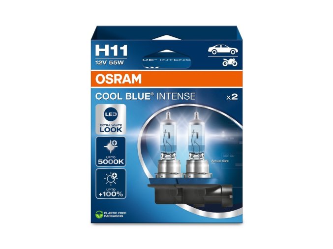 [64211CBN 2HB] 12V 55W PGJ19 2 H11 COOL BLUE® INTENSE (NEXTGEN) Osram BOX 02 Ecopack