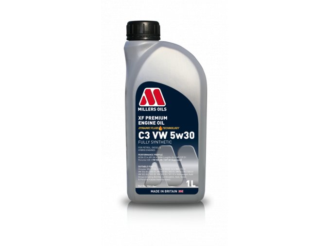 MILLERS OILS XF PREMIUM C3 VW 5w30, plně syntetický, 1L