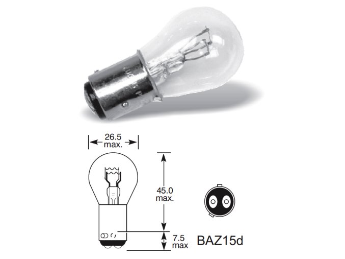 24V 21-4W BaZ15d, Elta