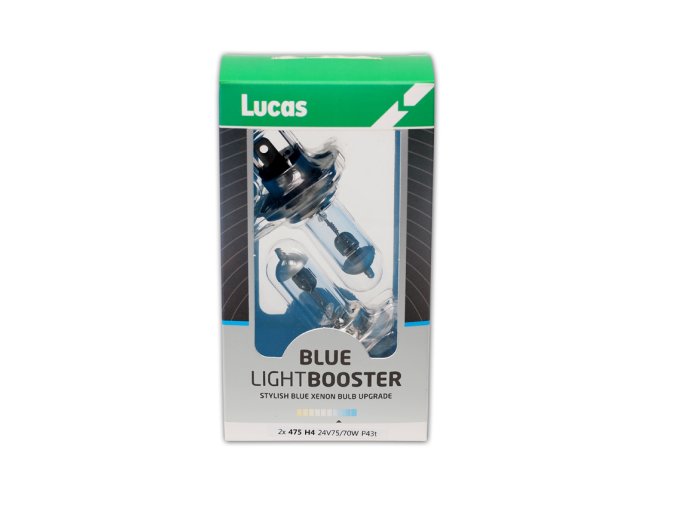 24V H4 75-70W P43t modrá, Lightbooster, sada (2 ks)