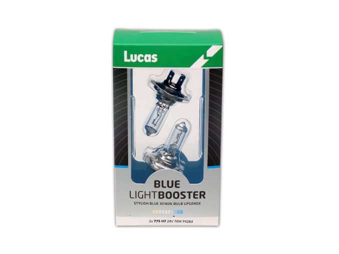 24V H7 70W PX26d modrá, Lightbooster, sada (2 ks)