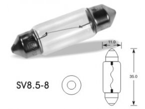 12V 5W sufit. SV 8,5, Osram