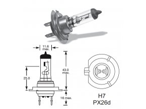 12V H7 55W PX26d, Osram