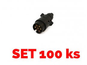 7-pólová zástrčka, plastová - set 100 ks