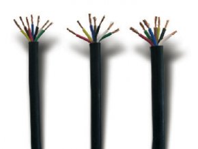 kabel 5 x 1 mm2, černý