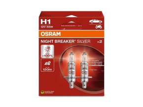 [64150NBS 2HB] 12V 55W P14,5s H1 NIGHT BREAKER® SILVER BOX 02 Ecopack