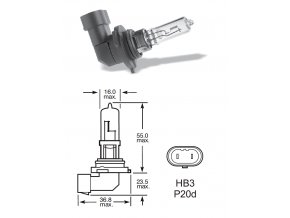 12V HB3 60W P20d, Elta