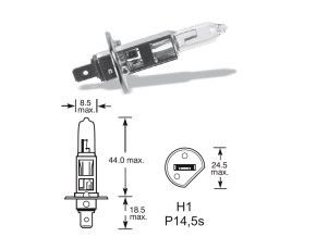 6153 12v h1 55w p14 5s qlux