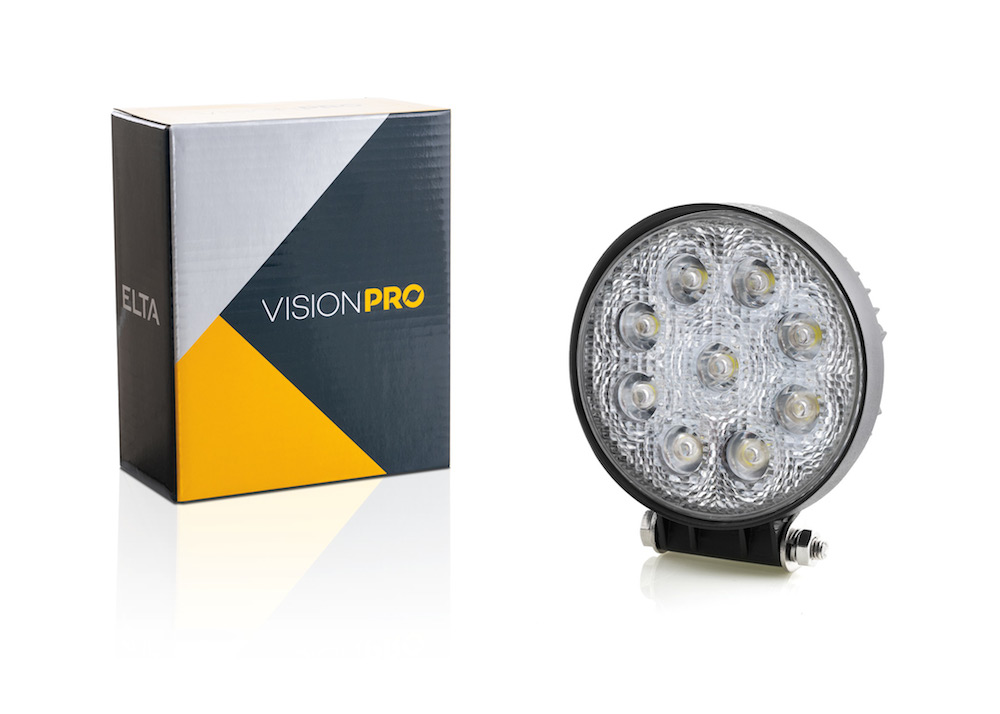 pracovní světlo 9x LED kulaté, pevné uchycení, Elta
