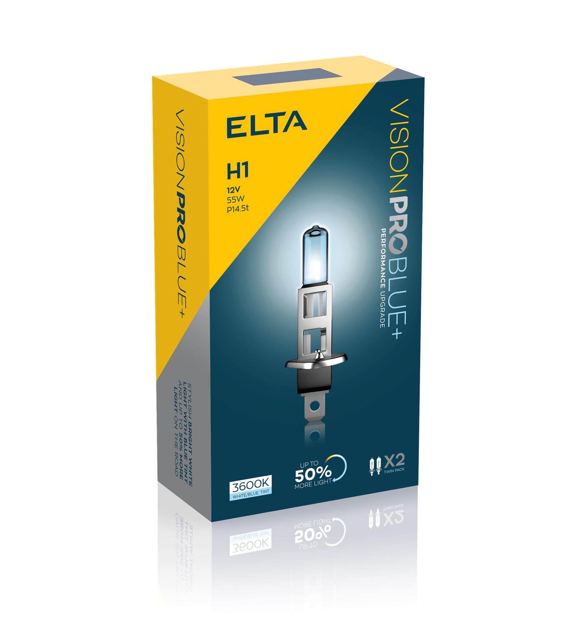 Autožárovka 12V H1 55W P14,5s VisionProBlue +50%, sada (2ks)