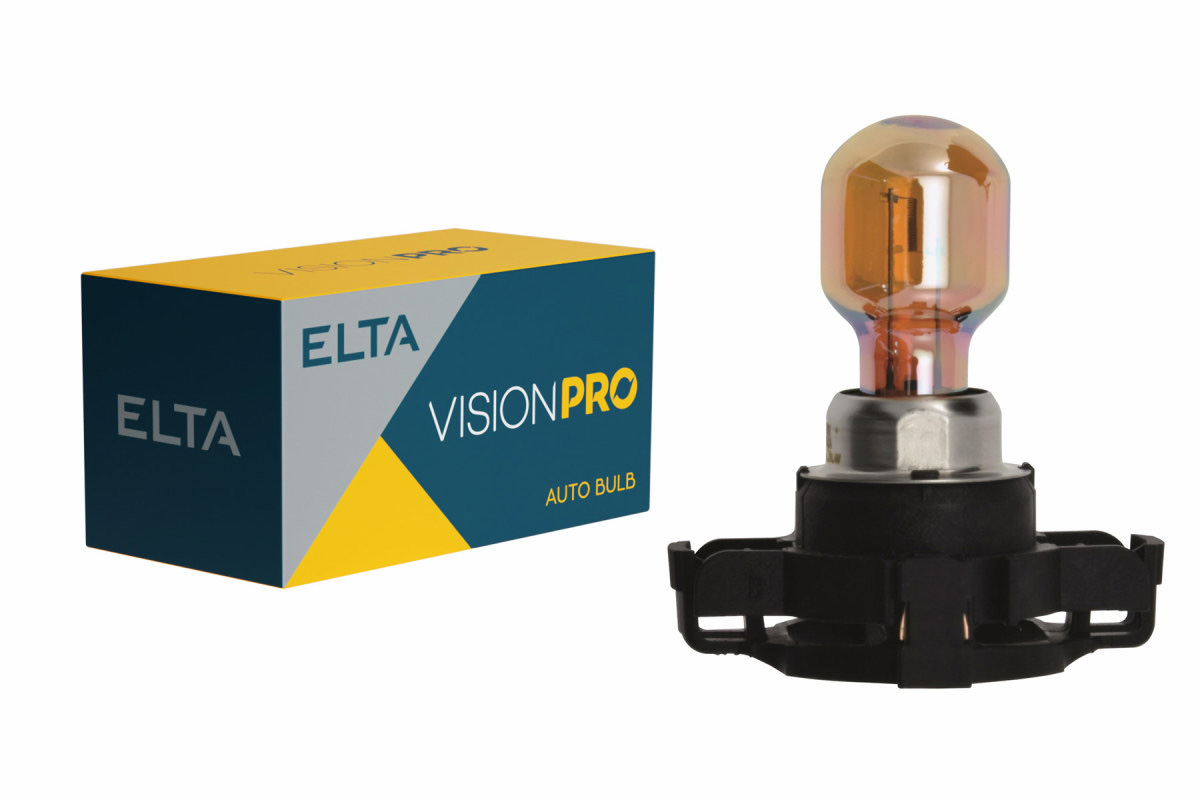 Autožárovka 12V 24W PGU20-4 PY24W oranžová - chromová, Elta