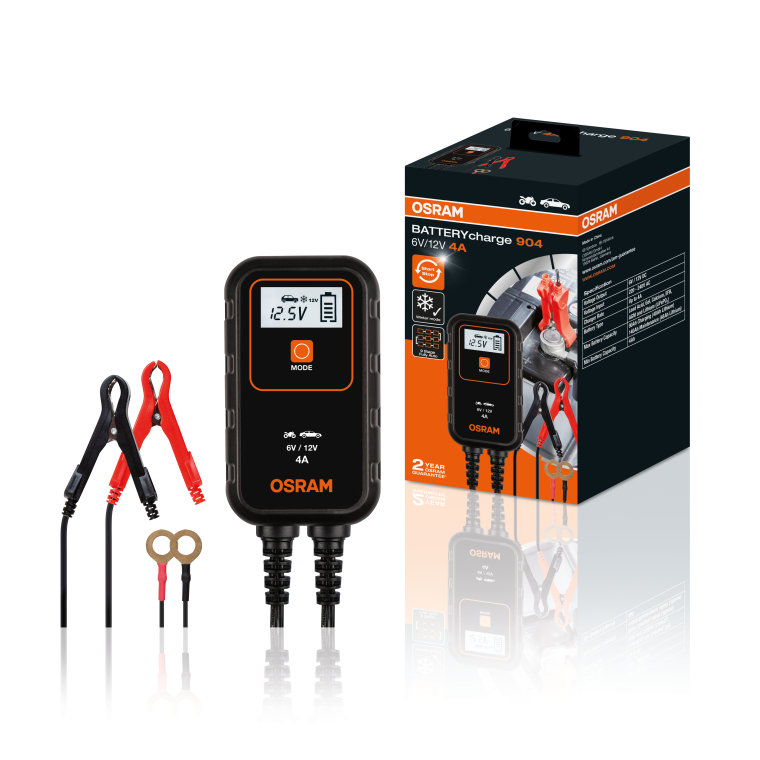 BatteryCharge 904 - 4-ampérová inteligentní nabíječka, Osram