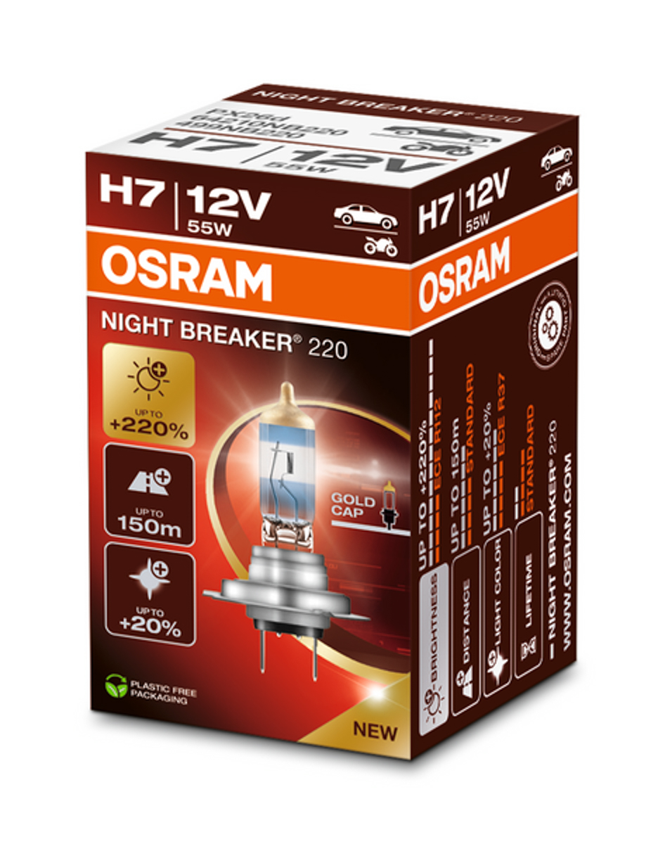Autožárovka 12V H11 55W PGJ-2 NightBreaker 220 +220%