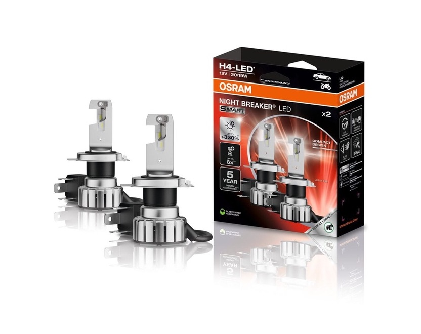 Autožárovky 12V H4 NightBreaker +330% LED SMART OSRAM, set 2ks