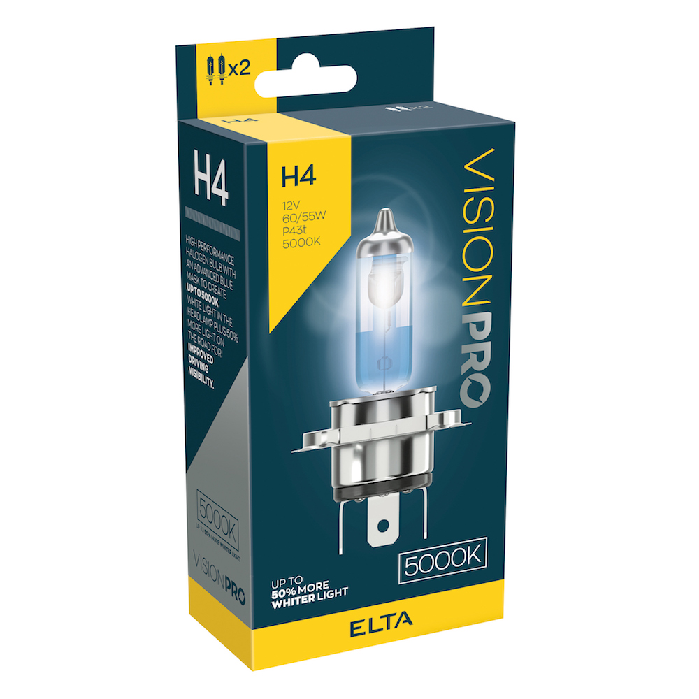 Autožárovka 12V H4 60-55W P43t VisionPro 5000K, sada (2ks)