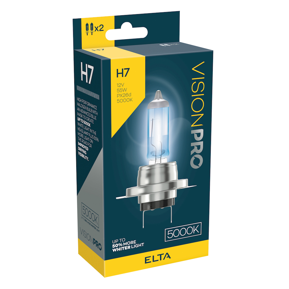 Autožárovka 12V H7 55W Px26d VisionPro 5000K, sada (2ks)