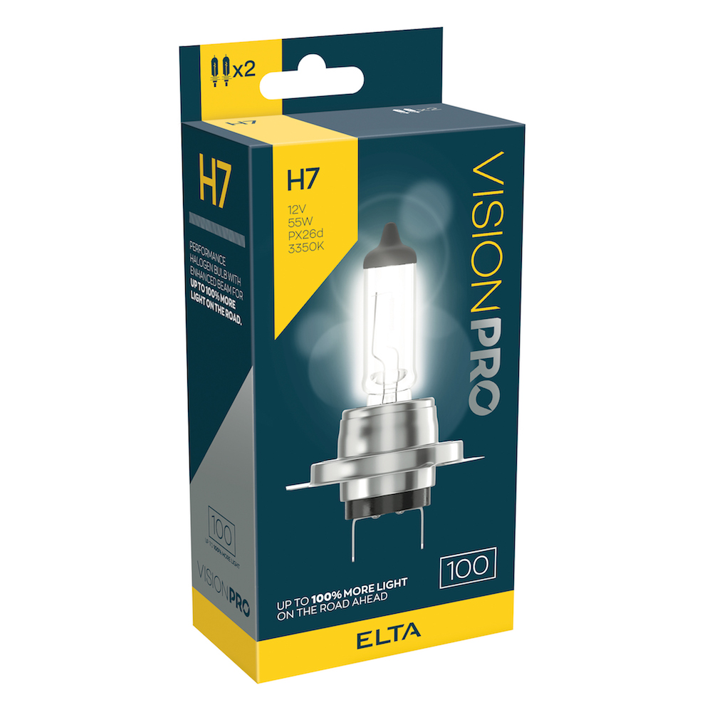 Autožárovka 12V H7 55W Px26d VisionPro +100%, sada (2ks)
