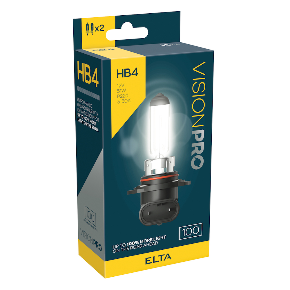 Autožárovka 12V HB4 51W P22d VisionPro +100%, sada (2ks)