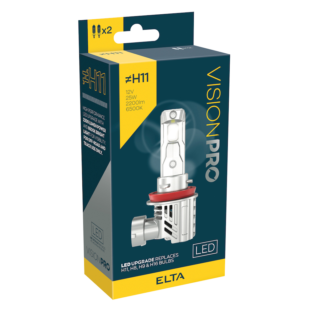 Autožárovka 12V H11 LED žárovka Elta, sada 2 ks