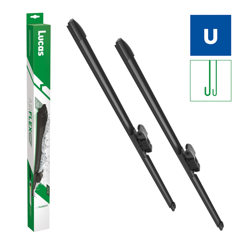 sada flat stěračů Lucas Airflex 21"+24" s adapt. U